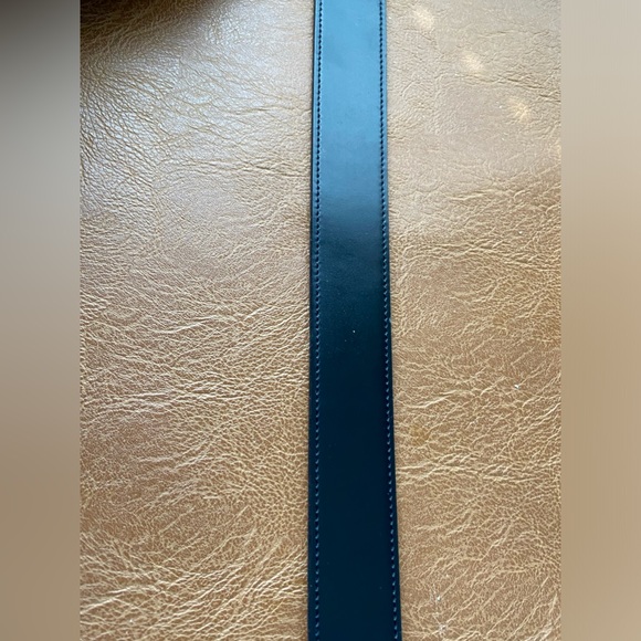 Vintage Pierre Cardin Leather Black Silver Gold Logo Belt - Picture 12 of 15